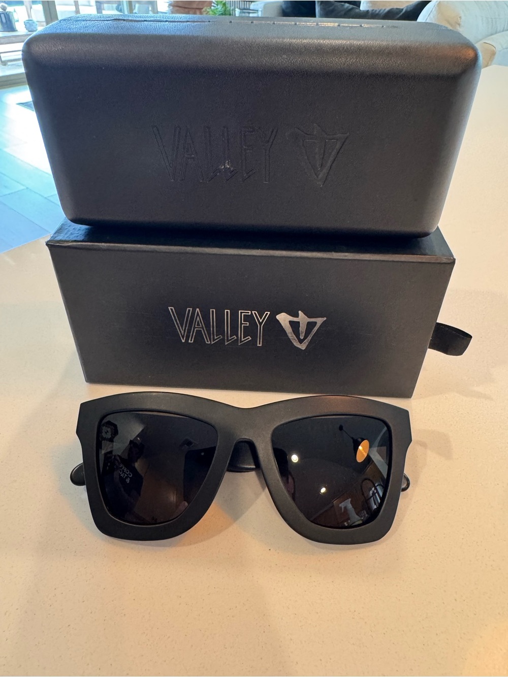Matte Black Women's Sunglasses - Bold Square Frame